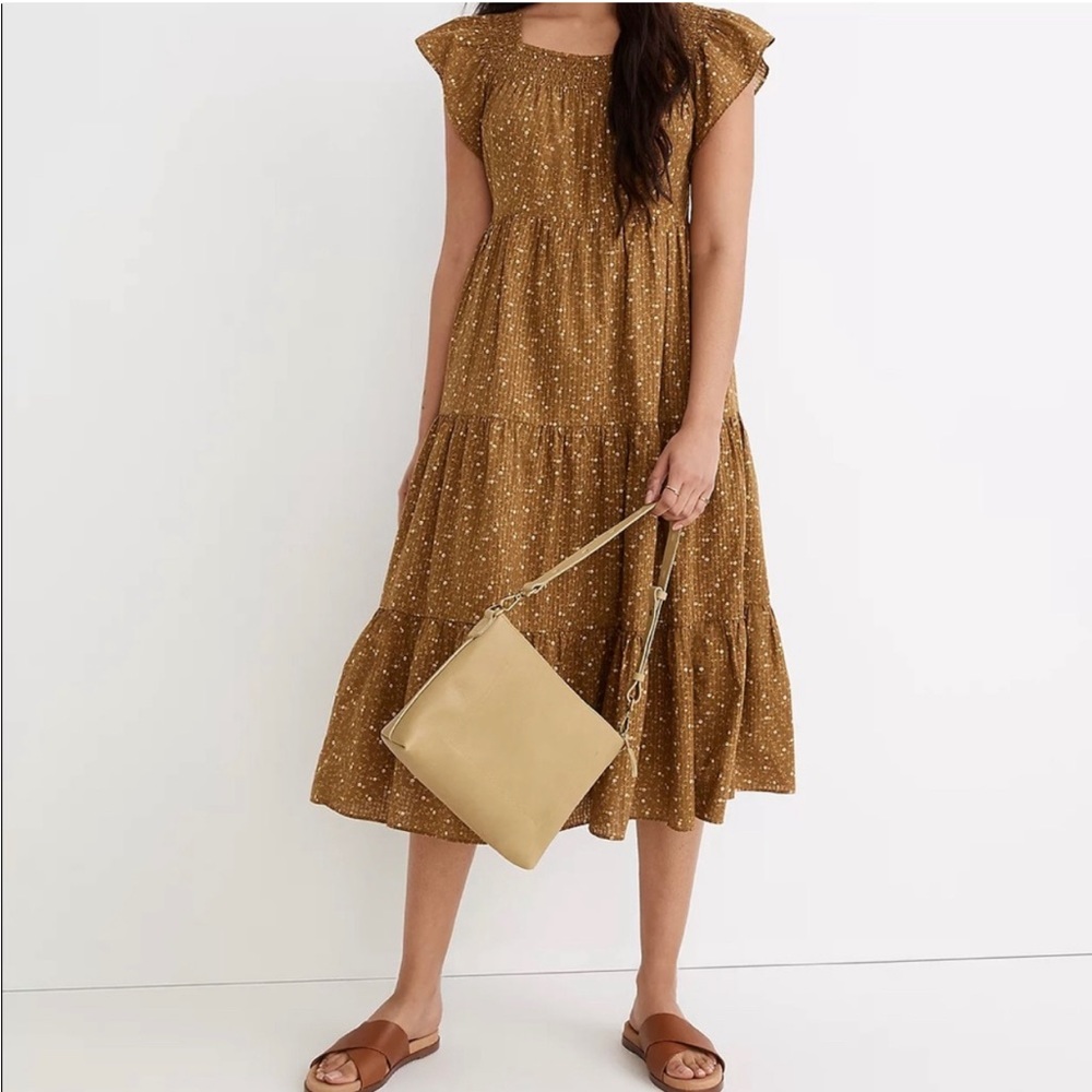 NWT Madewell Ruffle Sleeve Maxi Dress Size XS